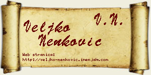 Veljko Nenković vizit kartica